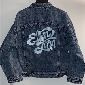 Acid Washed Elton John Denim Jacket 